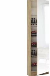 Pantofar cu oglinda mdf stejar sonoma Kapater 50x20x180.5 cm 