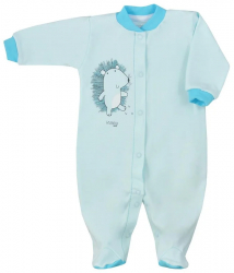 Salopeta cu maneca lunga pentru baieti Koala Organic Przyjaciel 08-673A-56-cm Albastru 