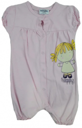 Salopeta de vara pentru fete Wendee BV04000130R-68-74-cm Roz 