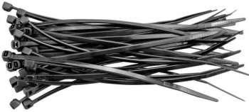 Set 100 coliere negre Vorel 73896 plastic dimensiune 370x4.8 mm 