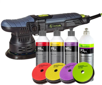 Set masina polish Titan TDA09 4 paste de polisat si bureti Koch Chemie 250ml TDA09-KC4Bv2 