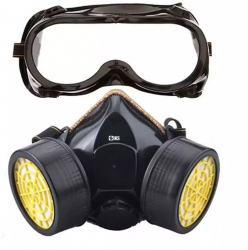 Set Ochelari si Masca de Protectie SIKS Pentru Lucrul in Mediu Chimic 2 Filtre de Carbon Activ Protectie Impotriva Vaporilor Vopselei sa 