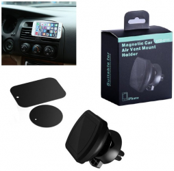 Suport magnetic auto 360° pentru telefon cu prindere in grila 