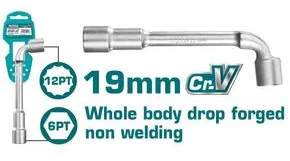 Cheie tubulara TOTAL tip L - 19mm INDUSTRIAL 