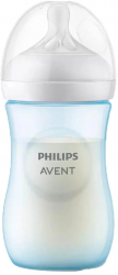 Biberon cu tetina din silicon 260 ml Philips Natural Response SCY903 21 Albastru 