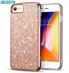 Carcasa ESR Glitter iPhone 8 / 7 Metallic Peach 