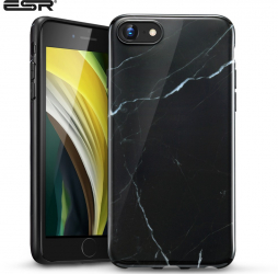 Carcasa ESR iPhone SE 2020 / 8 / 7 Marble Slim Soft Case Black 