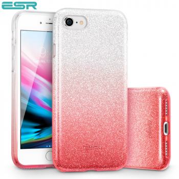 Carcasa ESR Makeup Glitter iPhone 8 / 7 Ombre Pink 