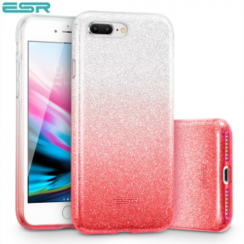 Carcasa ESR Makeup Glitter iPhone 8 Plus / 7 Plus Ombre Pink 