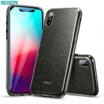 Carcasa ESR Makeup Glitter iPhone XS Max Black 