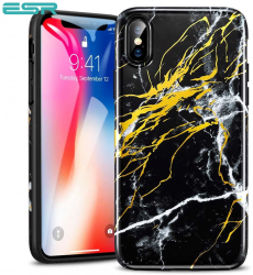 Carcasa ESR Marble iPhone X Black Gold Sierra 