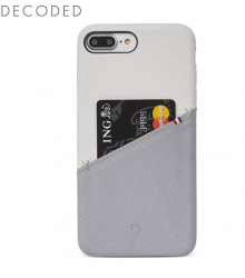 Carcasa piele Decoded Back Cover iPhone 8 Plus / 7 Plus / 6s Plus / 6 Plus White / Grey 