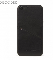 Carcasa piele Decoded capac spate pentru iPhone 8 / 7 / 6s / 6 neagra 