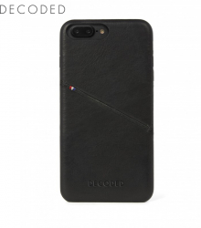Carcasa piele Decoded capac spate pentru iPhone 8 Plus / 7 Plus / 6s Plus / 6 Plus neagra 