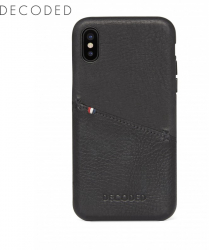 Carcasa piele Decoded capac spate pentru iPhone XS / X neagra 