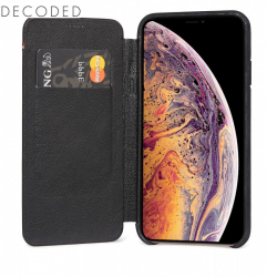 Carcasa piele Decoded Slim Wallet iPhone XS Max Black 