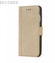 Carcasa piele Decoded tip portofel inchidere magnetica iPhone 8 / 7 / 6s / 6 bej 