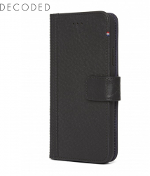 Carcasa piele Decoded tip portofel inchidere magnetica iPhone XS / X neagra 