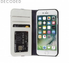 Carcasa piele Decoded Wallet Case iPhone 8 7 6s 6 White/Grey 
