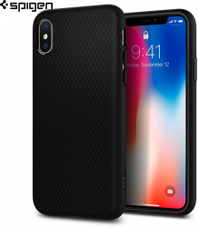 Carcasa Spigen iPhone X Case Liquid Air Matte Black