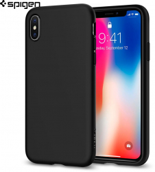 Carcasa Spigen iPhone X Case Liquid Crystal Matte Black 