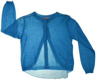 Cardigan cu maneca lunga pentru fete Mini Junior CPFML-A105-152 Albastru 