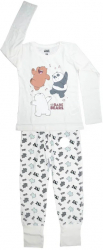 Compleu 2 piese bluza si pantaloni pentru baieti E Plus M EPM5436-164 Crem 