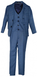 Costum elegant din 4 piese pentru baieti LA Kids 1766AA-92 Albastru 