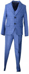 Costum elegant din 4 piese pentru baieti LA Kids 1766AL-116 Albastru 