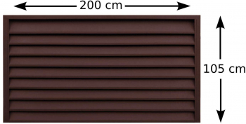 Gard metalic jaluzea Maro brun RAL 8019 200 cm / 105 cm Suruburi ascunse Model 2024 grosime 0.6 mm