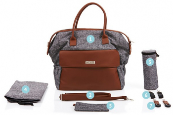 Geanta Jetset Graphite Grey Abc Design 