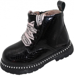Ghete imblanite pentru fete Apawwa NQ428-22 Negru 