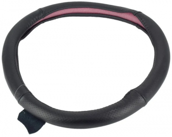 Husa volan din piele cu gaurele marime L- culoare negru Cod A123 
