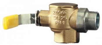Robinet cu bila de colt de gaz pentru contor pentru doua tevi BWT 882007 