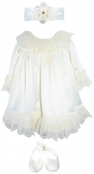 Set 3 piese rochie eleganta pentru fete Mini Bimbi RMB-C Crem 