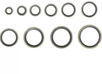 Trusa cu 150 garnituri din metal cu cauciuc 
