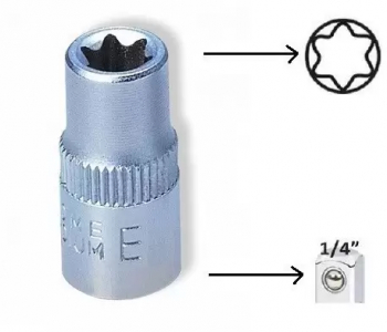 Tubulara Torx scurta E5 1/4 