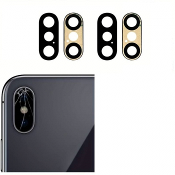 Geam Camera Spate iPhone X Negru doar sticla cu adeziv 
