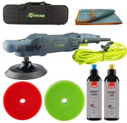 Set masina de polisat rotativa TITAN PRP14-2 150mm 1200W set de polisat Rupes 2 pasi PP-11695-R2 