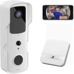 Interfon Video IP WiFi SMART Full HD Camera 166 grade Senzor de Miscare si Notificare Night Vision IR App Control Comunicare Bidirecti 