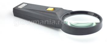 Lupa de mana 4X cu LED si Lentila din sticla 