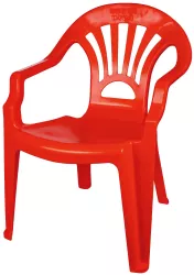Scaunel din plastic rosu 40x35x54.5 cm - ROBENTOYS 