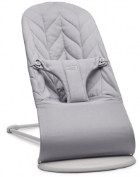 BabyBjorn - Balansoar Bliss Light Grey cu aspect delicat de petala tesatura matlasata 