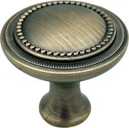 Buton pentru mobila Baroc finisaj alama antichizata periata D 32 mm 