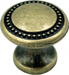 Buton pentru mobila Louis finisaj alama antichizata D 25 mm