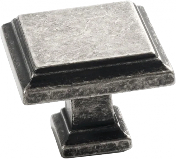 Buton pentru mobila Palace finisaj argint antichizat 32x32 mm 
