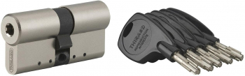 Butuc usa 33 x 33 mm standard nichel mat inalta siguranta COBRA 2+ 5 chei cu pompe si card proprietate THIRARD 