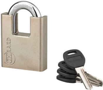 Lacat de santier cu cheie QUADRA 60 mm toarta protectie anti-spargere THIRARD 