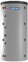 Puffer 2000L Fit Cordivari acumulator energie termica fara serpentina izolat pentru centrale pe lemne/peleti/pompe de caldura 