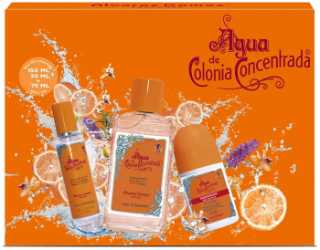 Set Apa de Colonie Unisex 150 ml + Apa de Colonie Unisex 30 ml + Deodorant roll-on 75 ml Alvarez Gomez Agua De Colonia Concentrada Dorange 